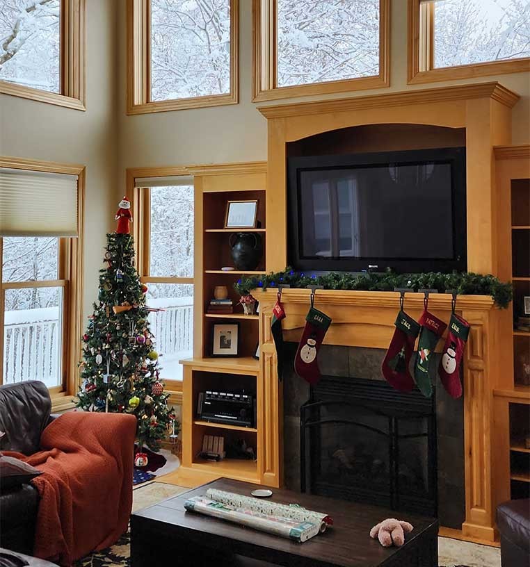 Cozy winter living room
